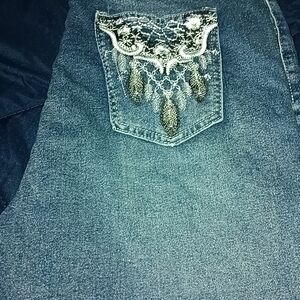 Embellished Blue Jeans